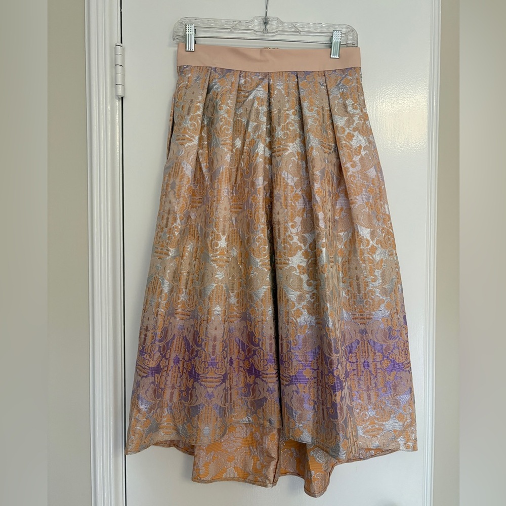 ASOS “Closet” brand Elegant Multicolor Brocade Midi Skirt with Pockets!